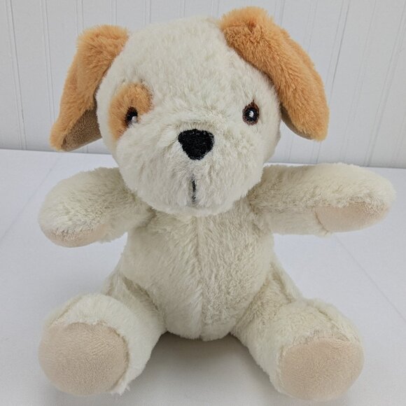 Curto Toy Cream Puppy Dog Plush 7" Stuffed Animal Security Friend Sewn Features - Picture 1 of 9